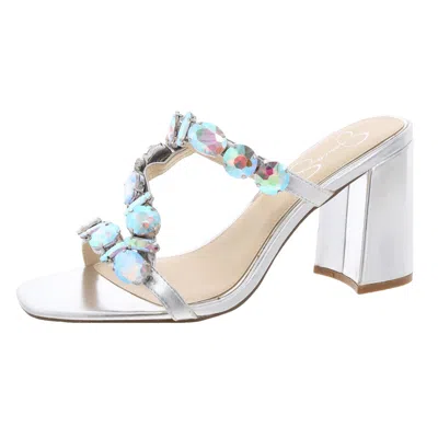 Jessica Simpson Amilir Womens Metallic Heels In Silver
