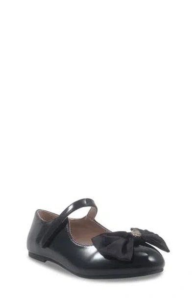 Jessica Simpson Kids'  Amy Big Bow Mary Jane Flat In Black