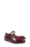 Jessica Simpson Kids'  Amy Big Bow Mary Jane Flat In Burgundy