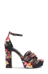 Jessica Simpson Anissia Ankle Strap Platform Pump In Black Combo