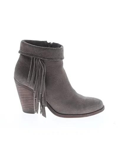 Pre-owned Jessica Simpson Ankle Boots In Tan