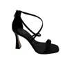 Jessica Simpson Arindel Strappy Womens Core Black Spool Heel Sandal Gal1976 In Black