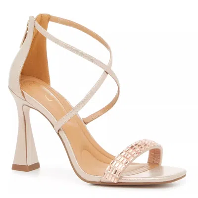 JESSICA SIMPSON ARINDEL WOMEN'S ROSE GOLD RHINESTONE DRESS SANDALS GAL988