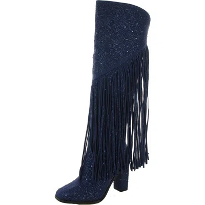 Jessica Simpson Asire Womens Cowboy, Western Boots In Blue