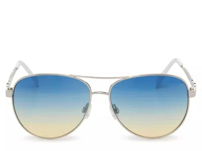 Jessica Simpson Aviator Sunglasses In Blue