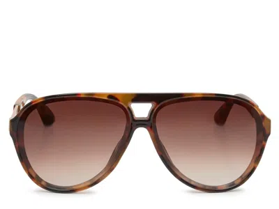 Jessica Simpson Aviator Sunglasses In Brown