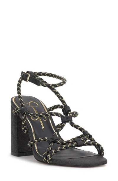 Jessica Simpson Azimma Cage Sandal In Black