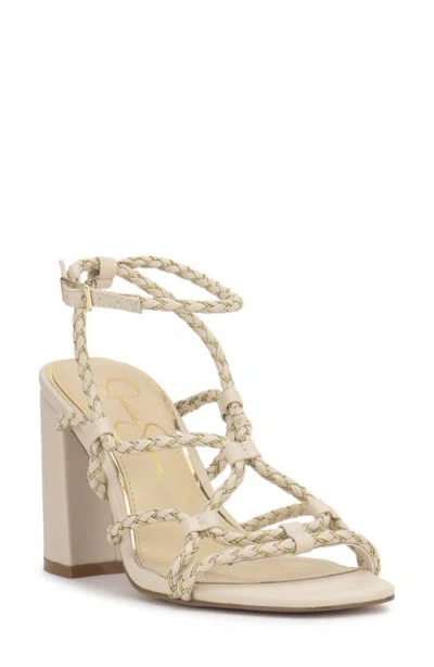 Jessica Simpson Azimma Cage Sandal In Soft Ivory