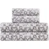 Jessica Simpson Aziza 4-piece Bath Essentials Set In Gray