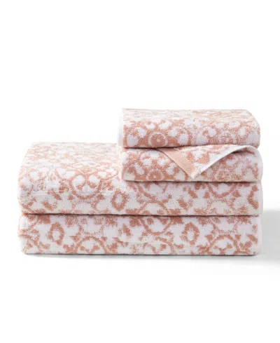 Jessica Simpson Aziza 4 Piece Bath Towel Set In Multi