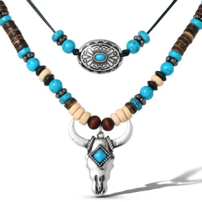 Jessica Simpson Beaded Layered Necklace In Multi