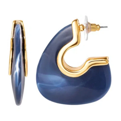 Jessica Simpson Blue Drop Earrings For Women, Gold-tone Statement Earrings