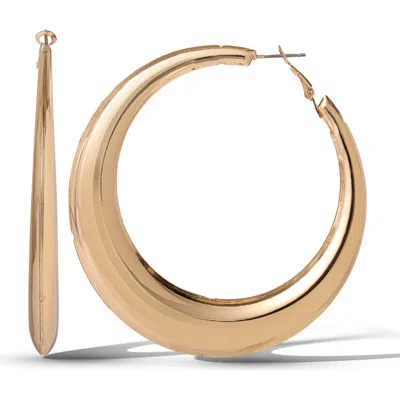 Jessica Simpson Bold Crescent Hoop Earrings In Gold