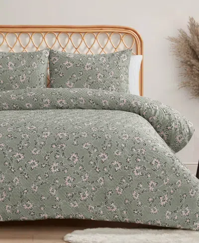 JESSICA SIMPSON BOTANICAL EMBOSSED 2-PC. COMFORTER SET, TWIN/TWIN XL