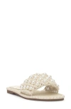 Jessica Simpson Brennara 2 Beaded Slide Sandal In Cream Rope