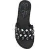 Jessica Simpson Brennara Crystal Embellished Slide Sandal In Black