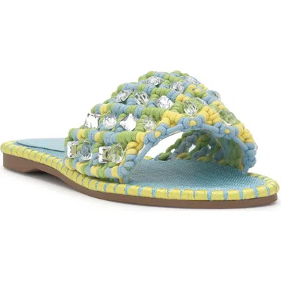 JESSICA SIMPSON JESSICA SIMPSON BRENNARA CRYSTAL EMBELLISHED SLIDE SANDAL