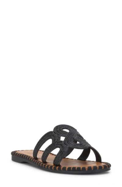 Jessica Simpson Bria 2 Slide Sandal In Black Rhinestone