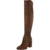Jessica Simpson Brixten Womens Faux Suede Tall Over-the-knee Boots In Animal Print
