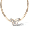 Jessica Simpson Butterfly Pendant Chain Necklace In Gold