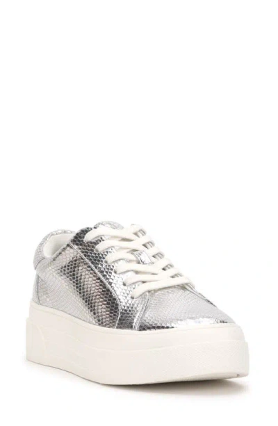 Jessica Simpson Caitrona 2 Platform Trainer In Silver