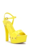 Jessica Simpson Calenta Ankle Strap Platform Sandal In Yellow
