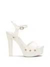 Jessica Simpson Calenta Ankle Strap Platform Sandal In White