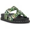 Jessica Simpson Caralyna Platform Slide Sandal In Green Multi