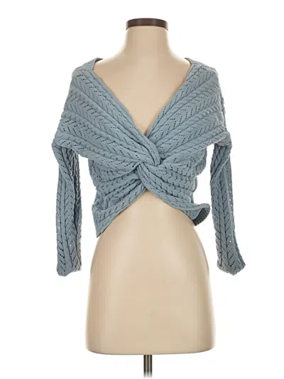 Pre-owned Jessica Simpson Cardigan Sweater In Blue