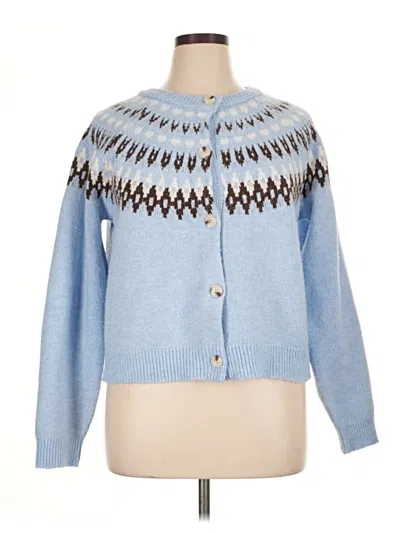 Pre-owned Jessica Simpson Cardigan Sweater In Blue