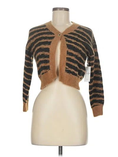 Pre-owned Jessica Simpson Cardigan Sweater In Brown
