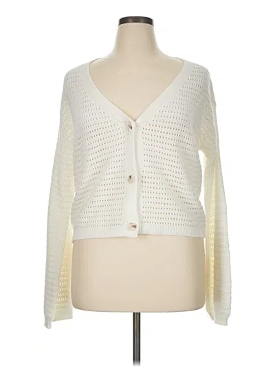 Pre-owned Jessica Simpson Cardigan Sweater In Ivory