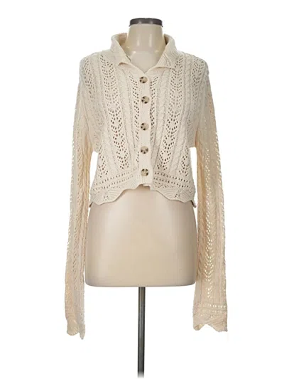 Pre-owned Jessica Simpson Cardigan Sweater In Ivory