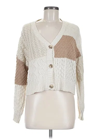 Pre-owned Jessica Simpson Cardigan Sweater In Ivory