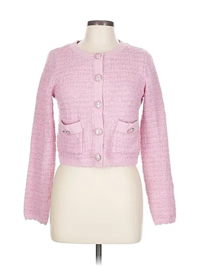 Pre-owned Jessica Simpson Cardigan Sweater In Pink