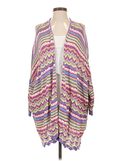 Jessica Simpson Cardigan Sweater In Purple