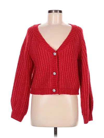 Pre-owned Jessica Simpson Cardigan Sweater In Red