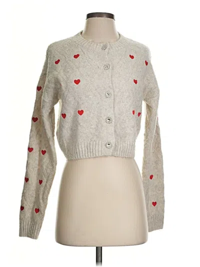 Pre-owned Jessica Simpson Cardigan Sweater In Silver