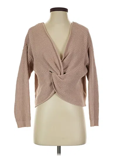 Pre-owned Jessica Simpson Cardigan Sweater In Tan