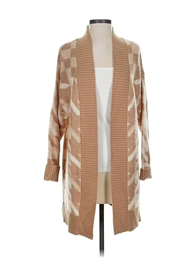 Pre-owned Jessica Simpson Cardigan Sweater In Tan
