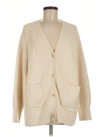 Pre-owned Jessica Simpson Cardigan Sweater In Tan