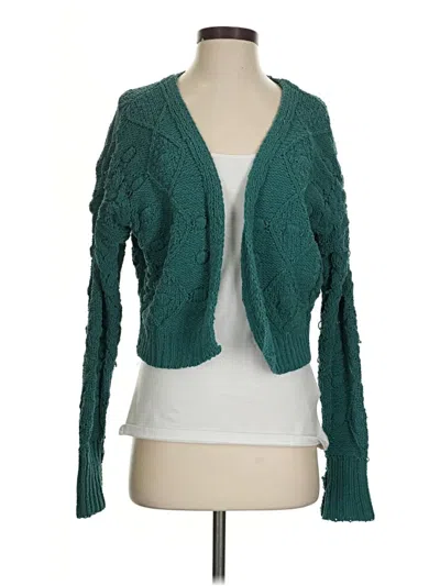 Pre-owned Jessica Simpson Cardigan Sweater In Teal