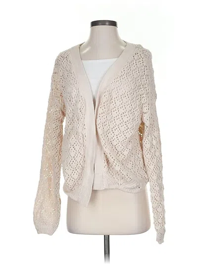 Pre-owned Jessica Simpson Cardigan Sweater In White