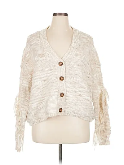 Pre-owned Jessica Simpson Cardigan Sweater In White