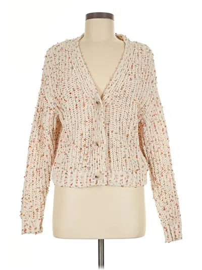 Pre-owned Jessica Simpson Cardigan Sweater In White