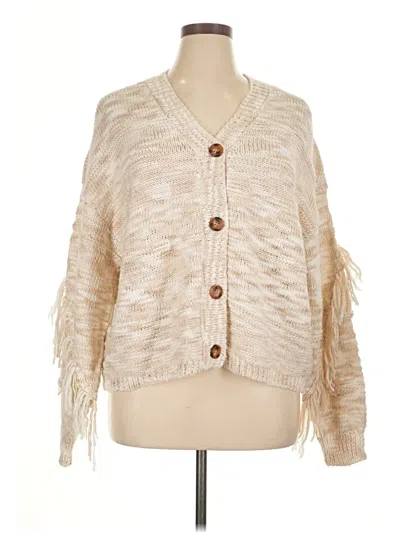 Pre-owned Jessica Simpson Cardigan Sweater In White