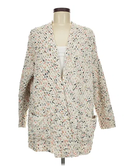 Pre-owned Jessica Simpson Cardigan Sweater In White