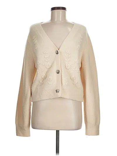 Pre-owned Jessica Simpson Cardigan Sweater In White