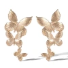 Jessica Simpson Cascading Butterfly Gold-tone Drop Earrings In Gold