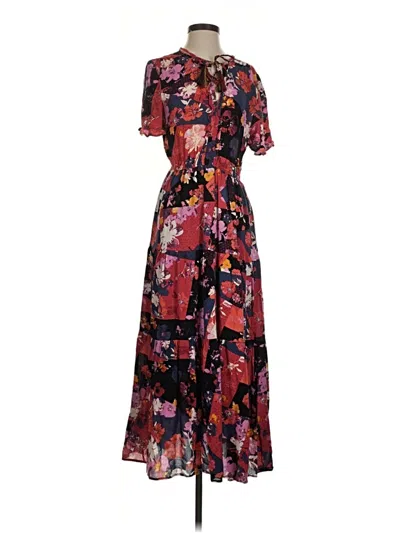 Pre-owned Jessica Simpson Casual Dress In Burgundy